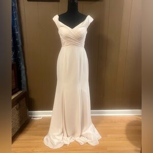 Azazie‎ Elegant Cream Maxi Dress